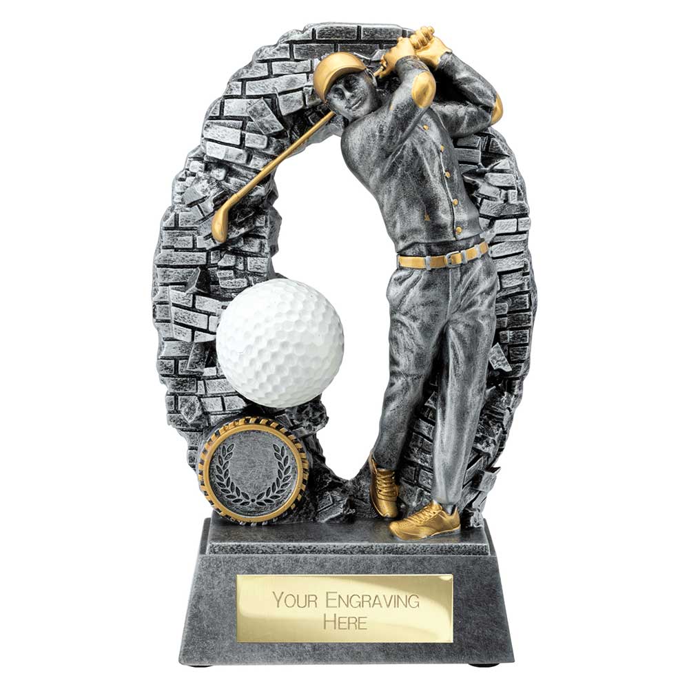 Blast Out Golf Male Trophy Award Silver