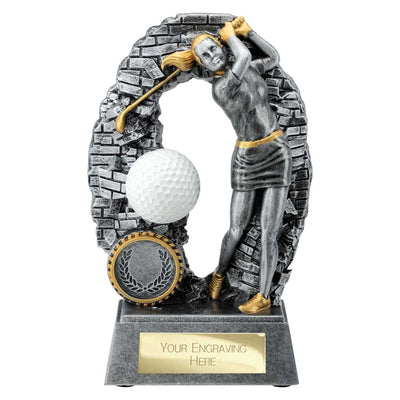 Blast Out Golf Female Trophy Award Silver