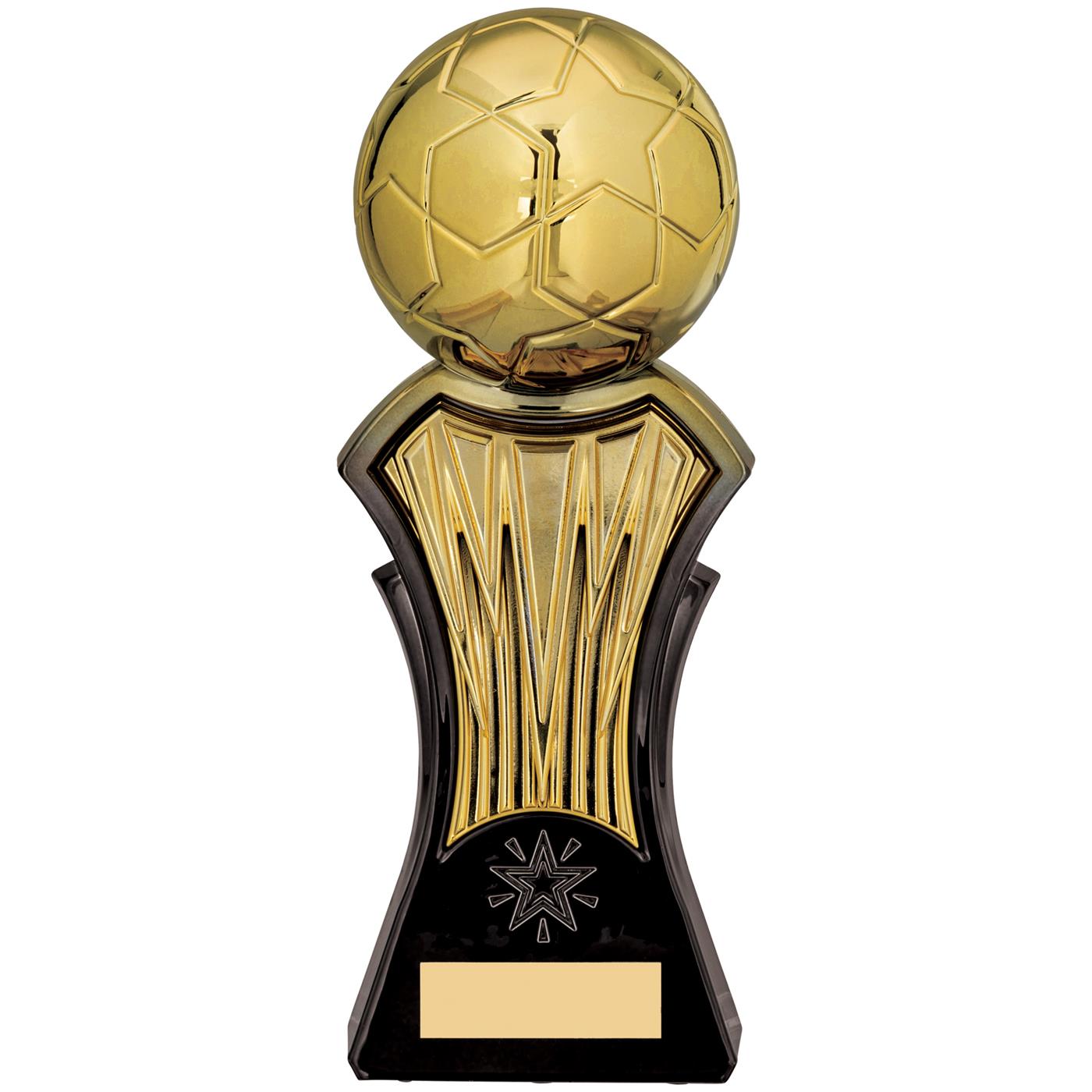 Strike Force Football Trophy Award in Gold & Black Fusion