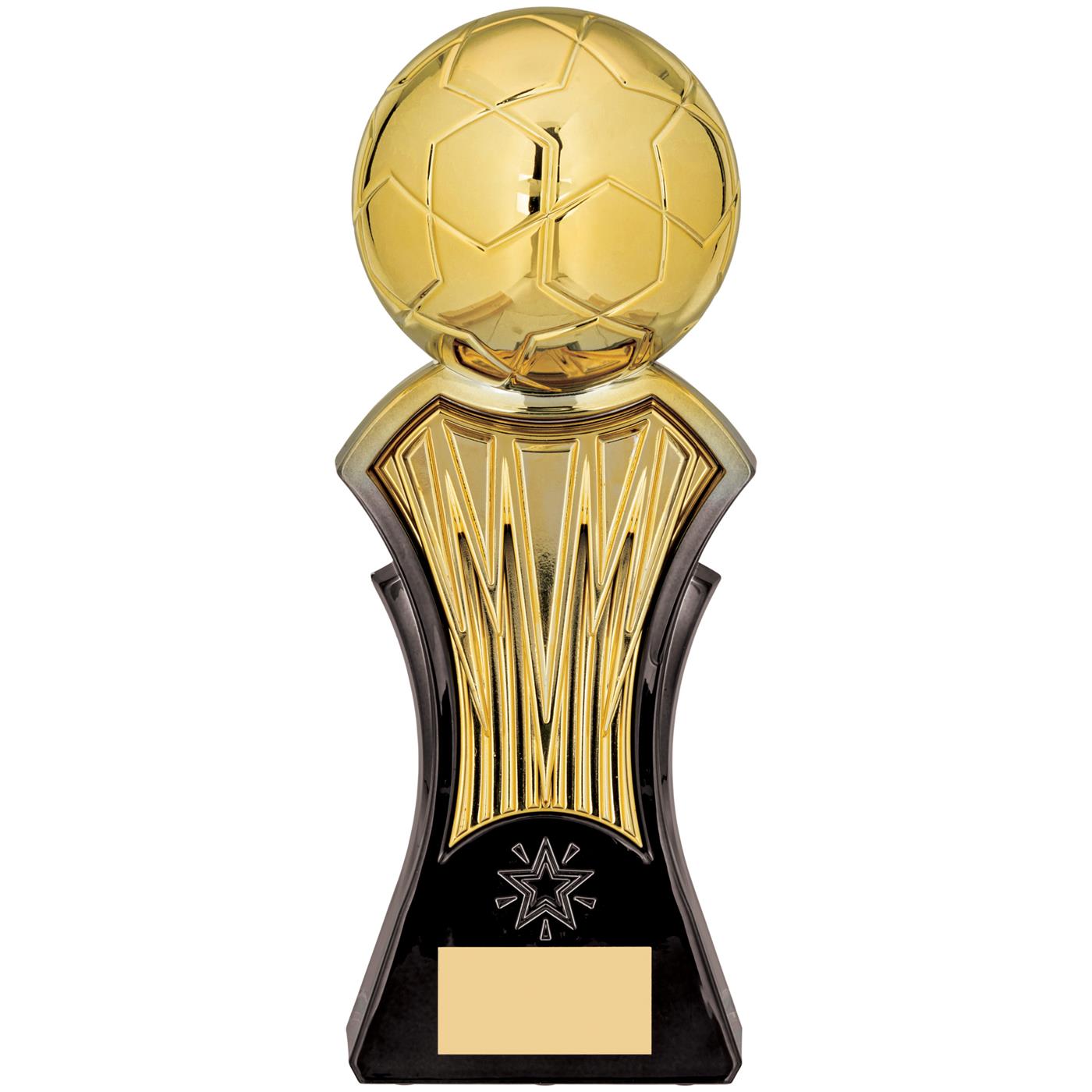 Strike Force Football Trophy Award in Gold & Black Fusion