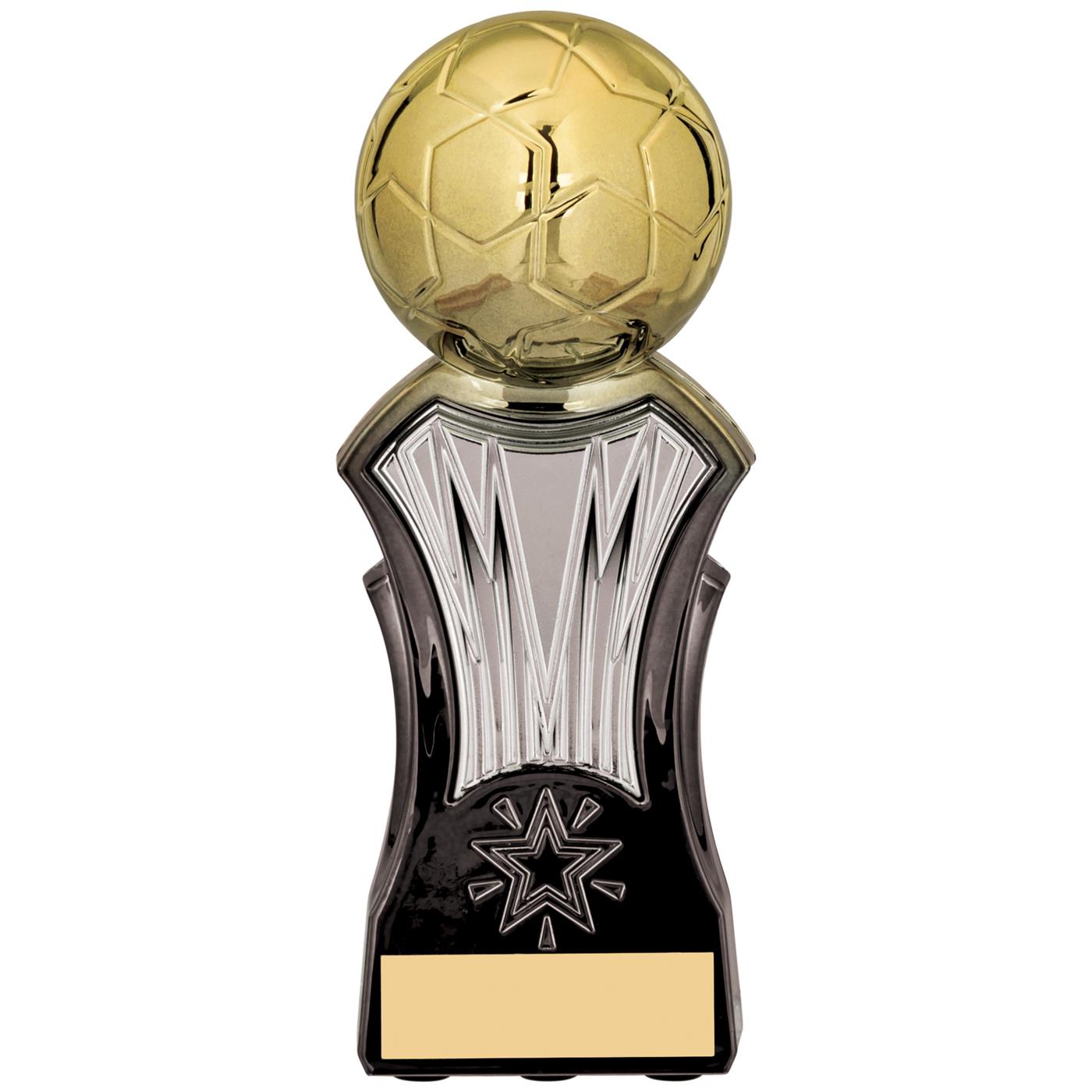 Strike Force Football Trophy Award in Gold, Silver & Black Fusion