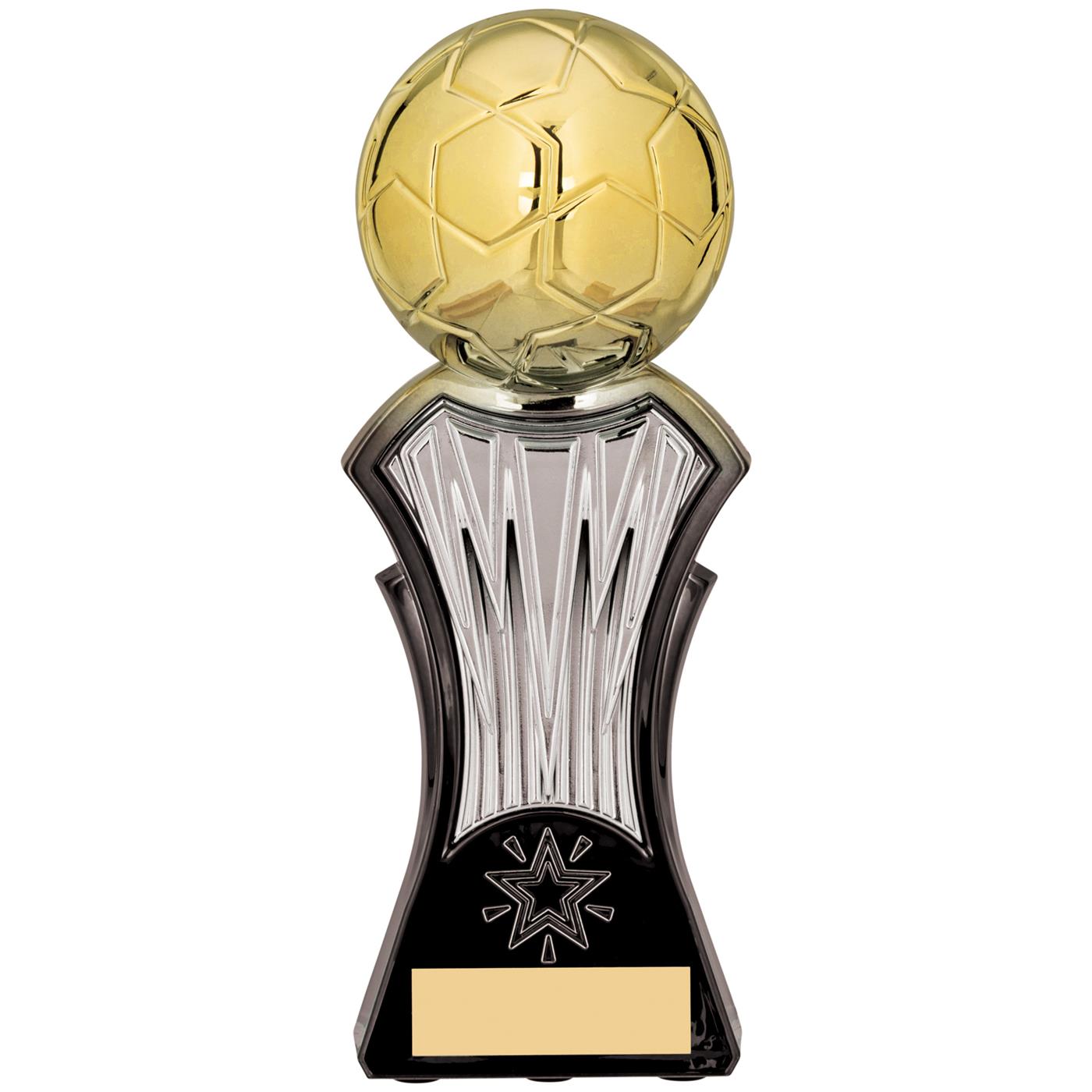 Strike Force Football Trophy Award in Gold Silver Black Fusion