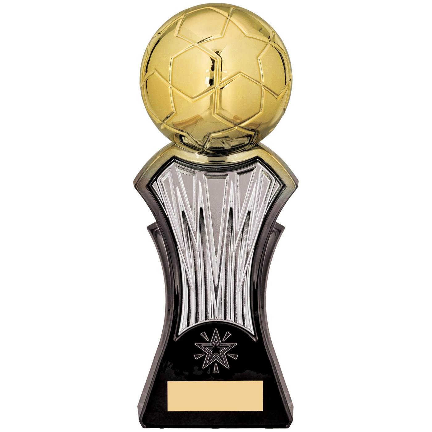 Strike Force Football Trophy Award in Gold, Silver & Black Fusion