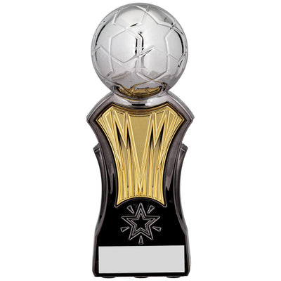 Strike Force Football Trophy Award in Silver, Gold & Black Fusion