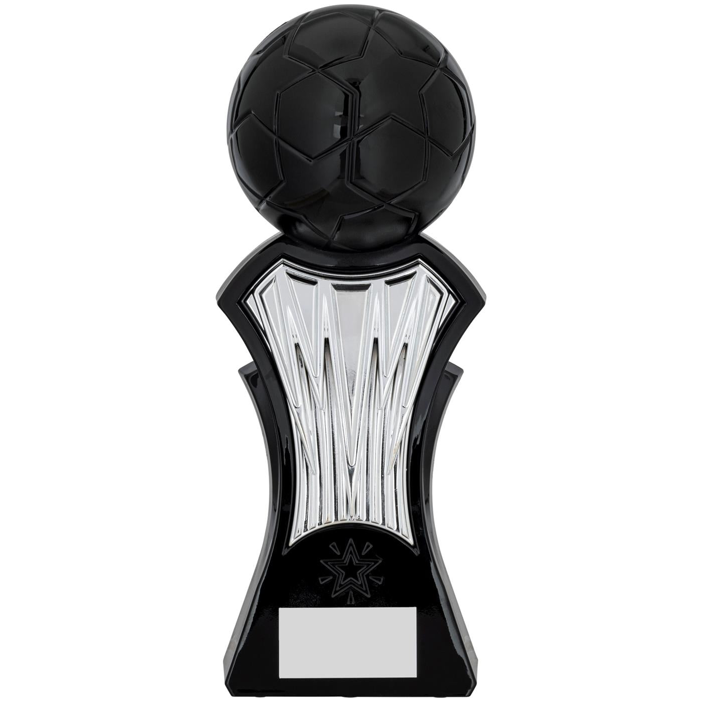 Strike Force Football Trophy Award in Silver & Black