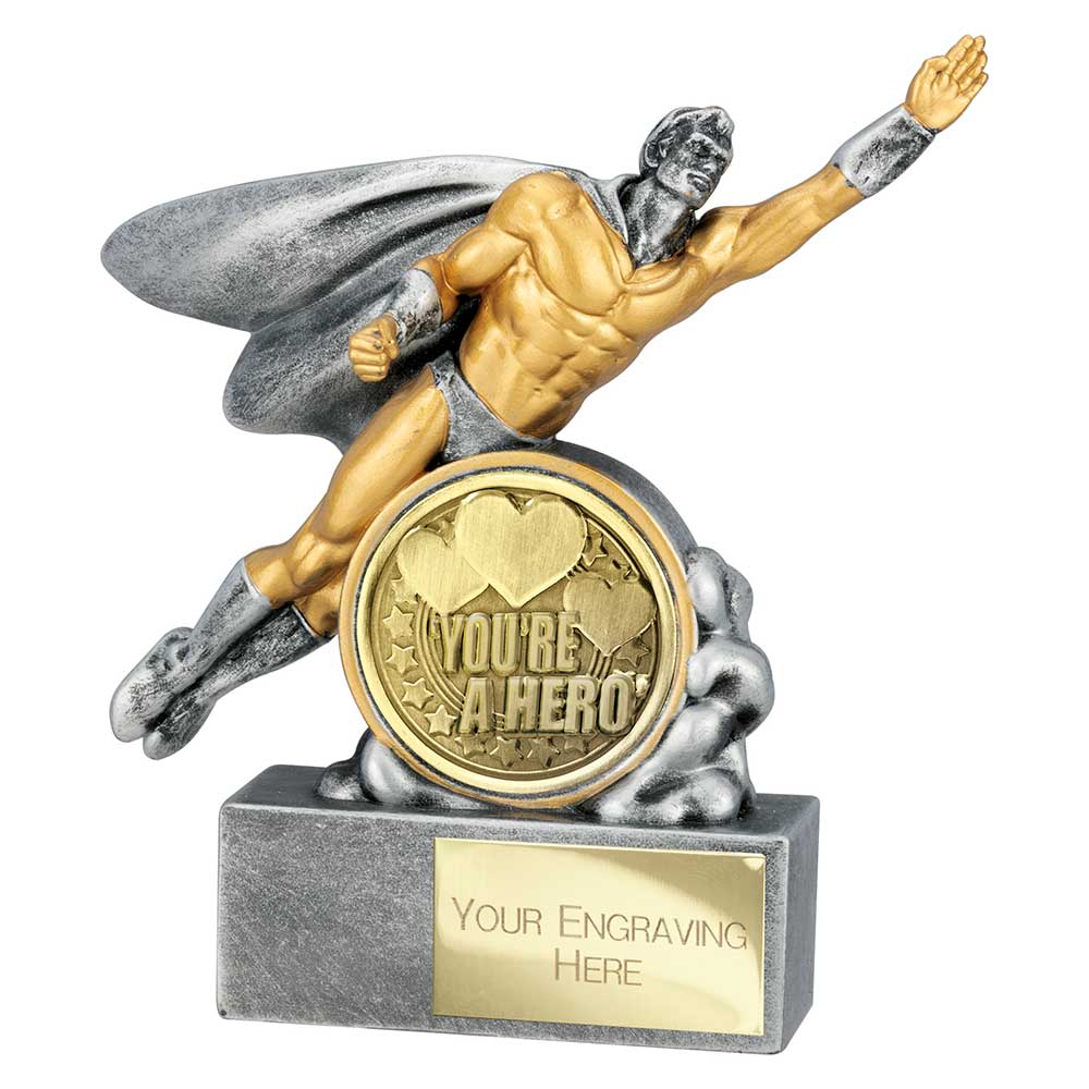 Hero Male Youre A Hero Award Trophy