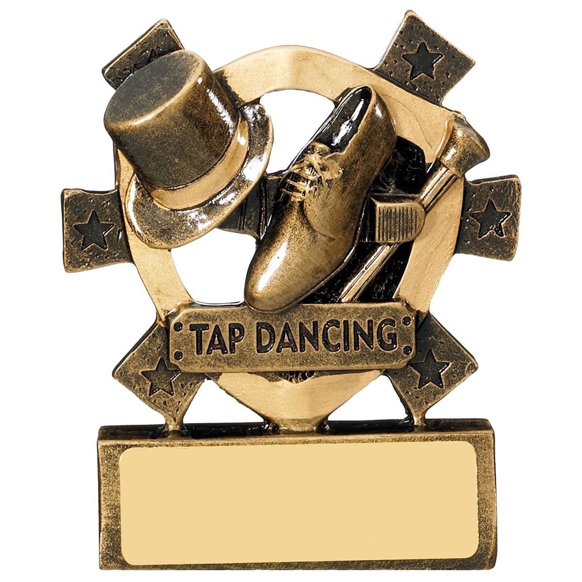 Tap Dancing Mini Shield Trophy