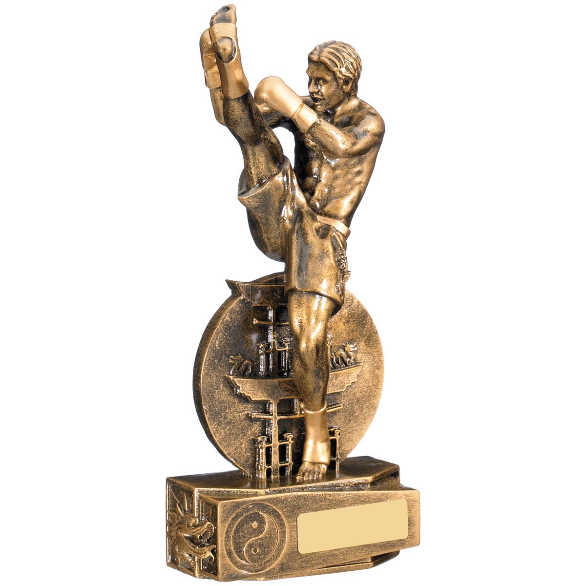 Mens Kickboxing Gold Kickbox Figure Award