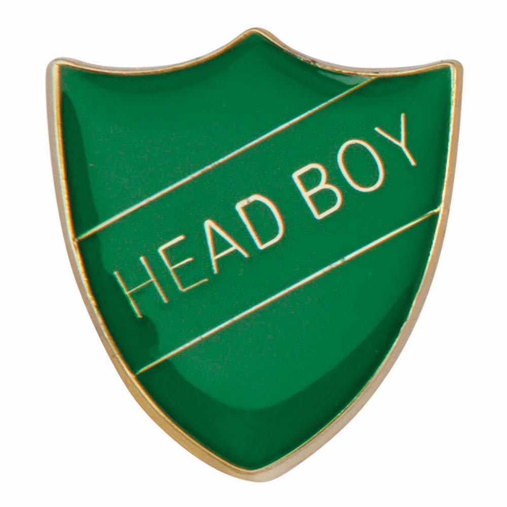 School Head Boy Shield Pin Badge