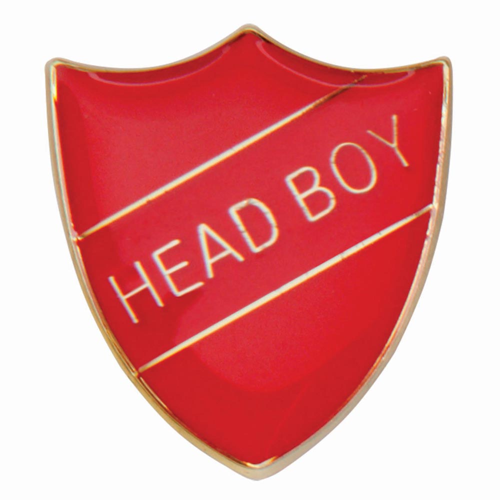 School Head Boy Shield Pin Badge