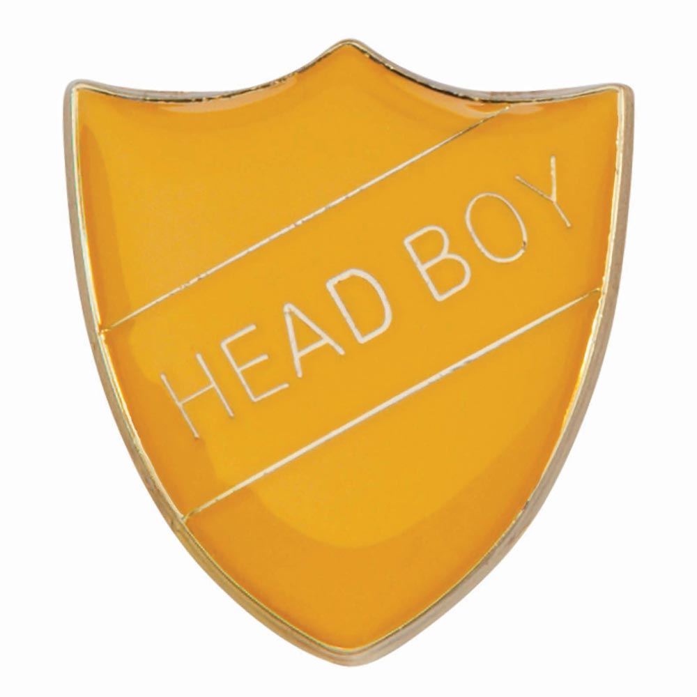 School Head Boy Shield Pin Badge