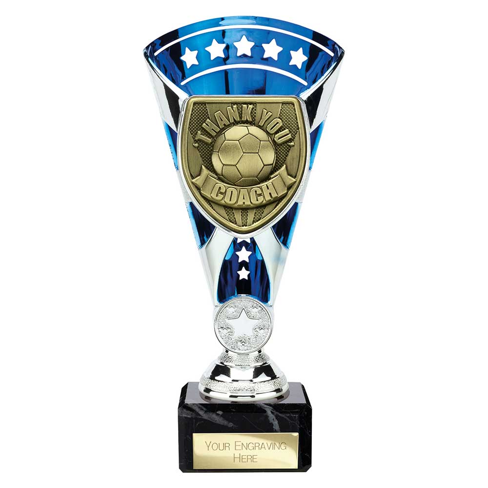 Cobra Star Cup Thank You Coach Football Trophy Award 6 Colours