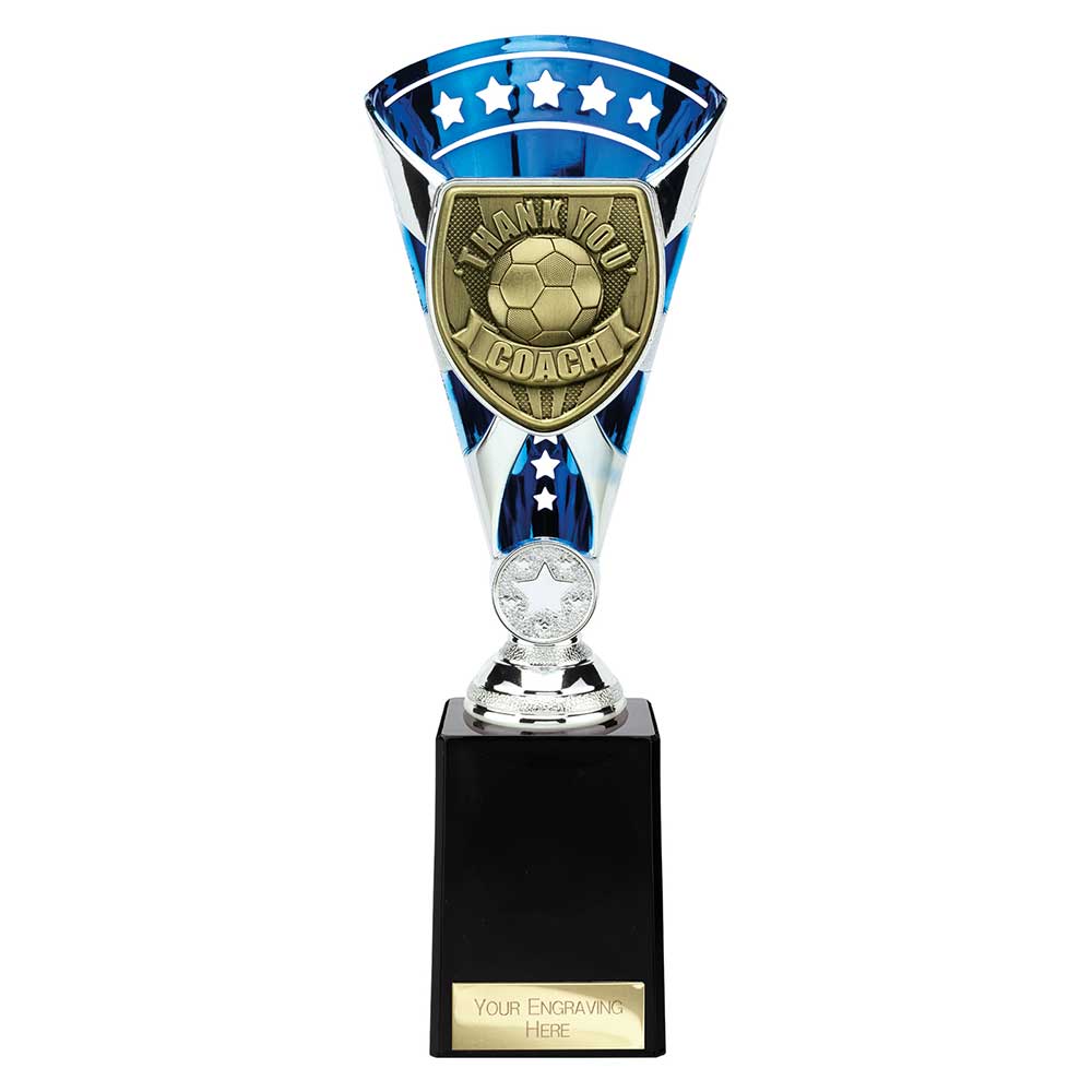 Cobra Star Cup Thank You Coach Football Trophy Award 6 Colours