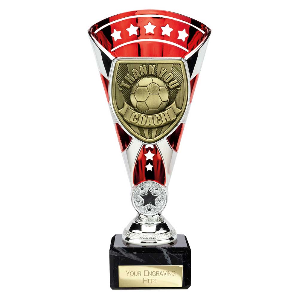 Cobra Star Cup Thank You Coach Football Trophy Award 6 Colours