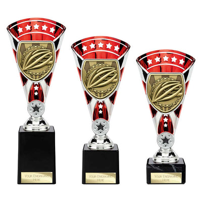 Cobra Star Cycling Trophy Cup Silver And Red