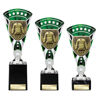 Cobra Star Martial Arts Gee Trophy Cup Silver And Green