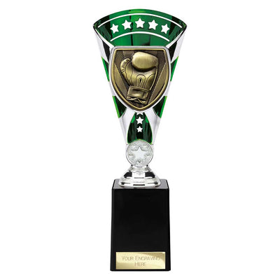 Cobra Star Boxing Trophy Cup Silver And Green