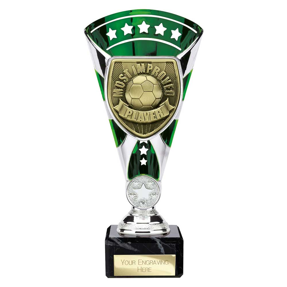 Cobra Star Cup Most Improved Player Football Trophy Award 6 Colours