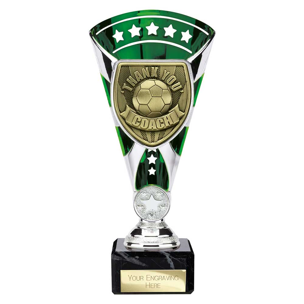 Cobra Star Cup Thank You Coach Football Trophy Award 6 Colours