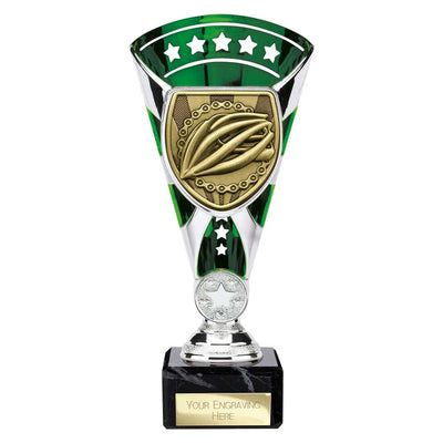 Cobra Star Cycling Trophy Cup Silver And Green