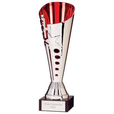 Sunfire Plastic Cup Silver Red Trophy Award