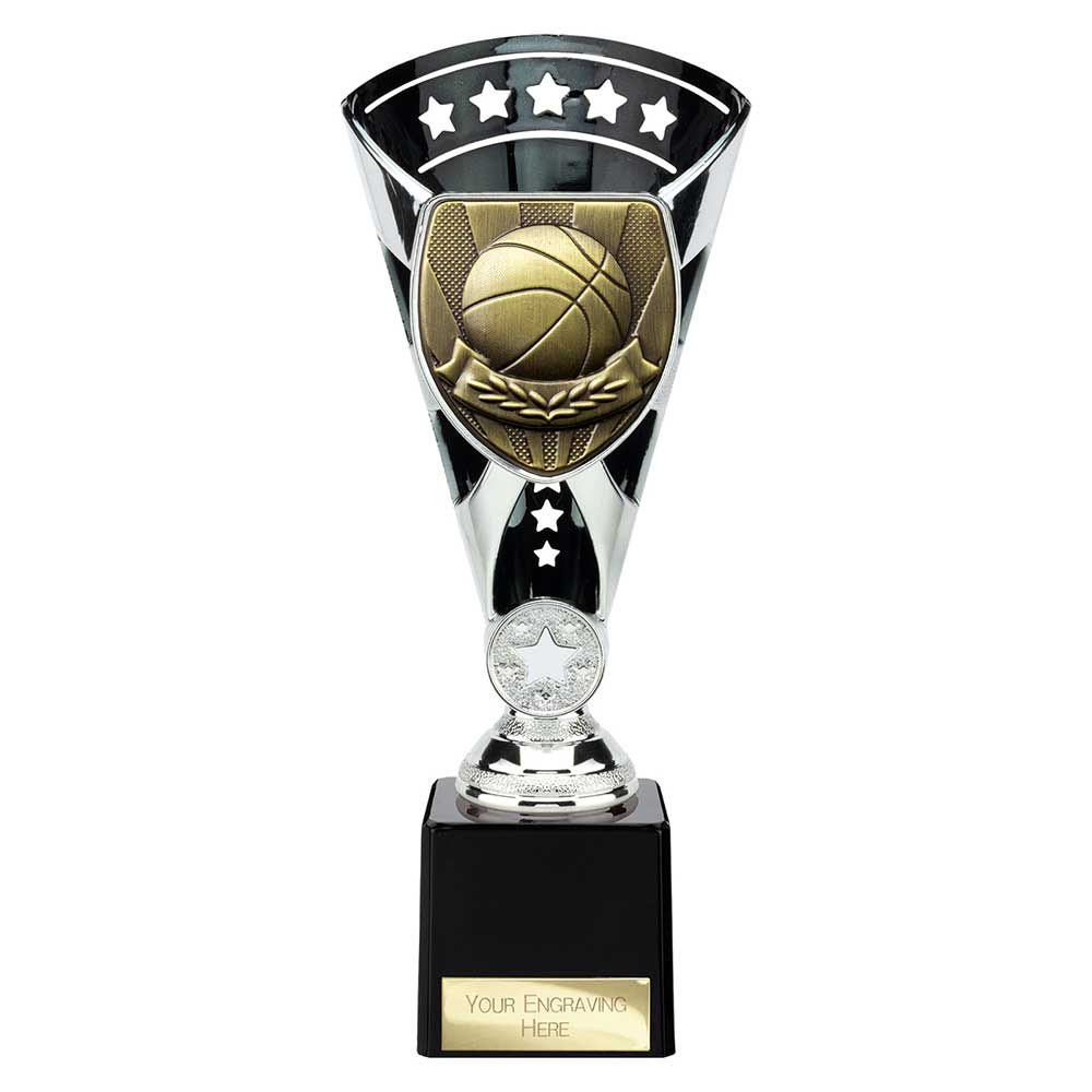 Cobra Star Basketball Trophy Cup Silver And Black