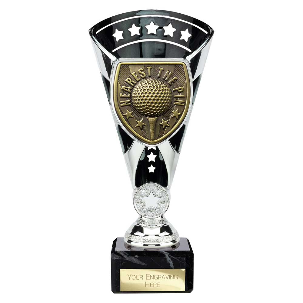 Cobra Star Cup Golf Nearest The Pin Trophy Award Silver And Black