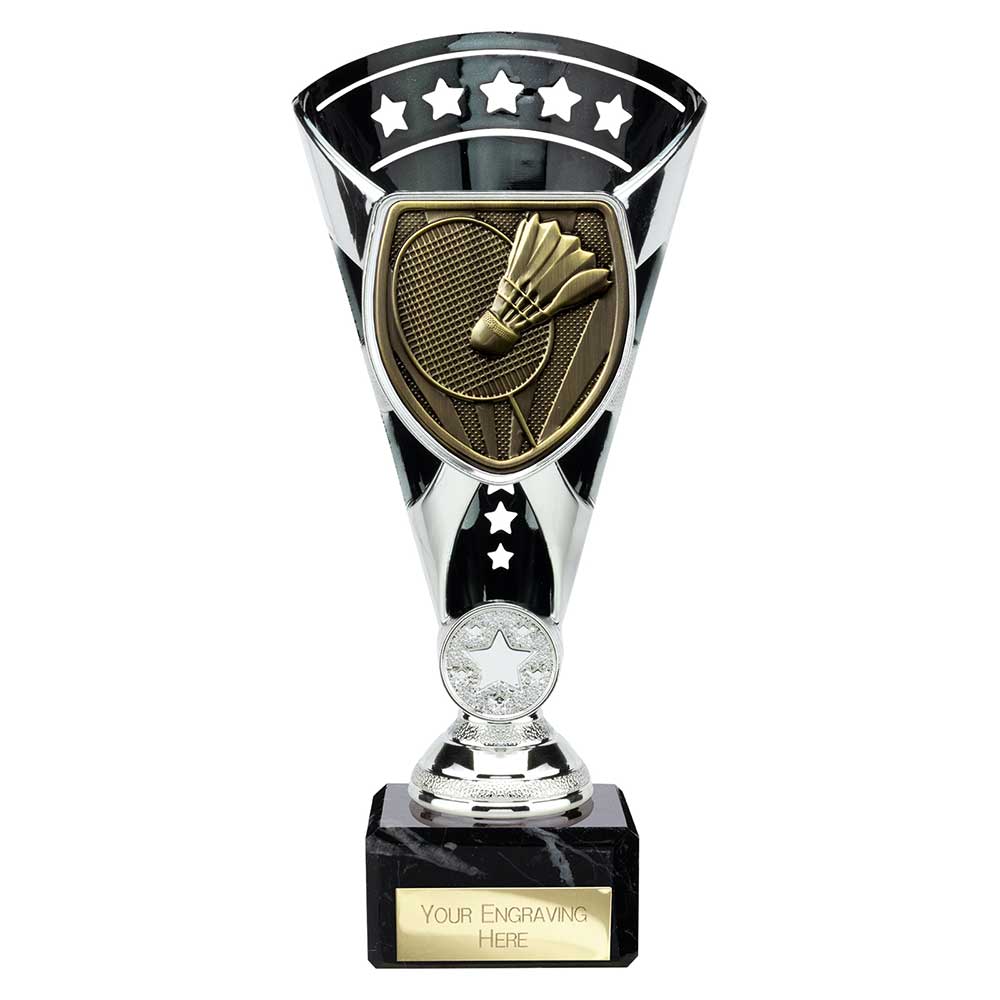 Cobra Star Badminton Trophy Cup Silver And Black