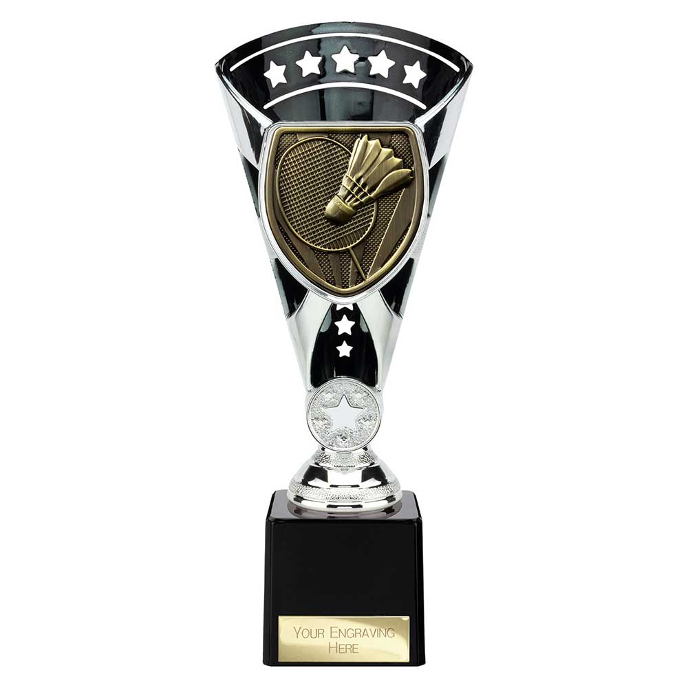 Cobra Star Badminton Trophy Cup Silver And Black