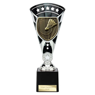 Cobra Star Badminton Trophy Cup Silver And Black