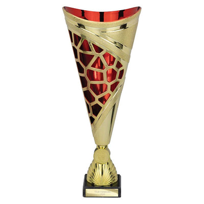 Vivid Laser Cut Trophy Cup Gold Red