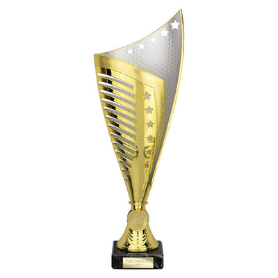 Nebula Laser Cut Trophy Cup Gold Silver