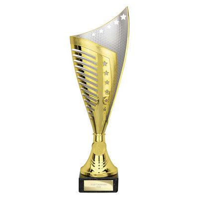 Nebula Laser Cut Trophy Cup Gold Silver