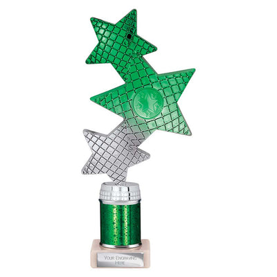 Trinity Star Multisport Tube Trophy Green Silver