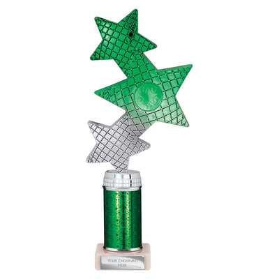 Trinity Star Multisport Tube Trophy Green Silver