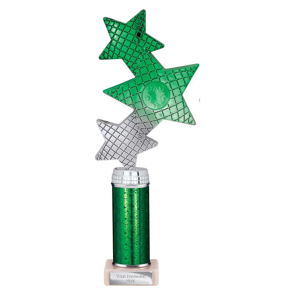 Trinity Star Multisport Tube Trophy Green Silver