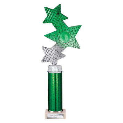 Trinity Star Multisport Tube Trophy Green Silver