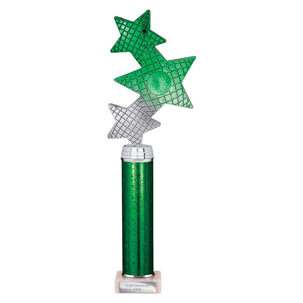 Trinity Star Multisport Tube Trophy Green Silver