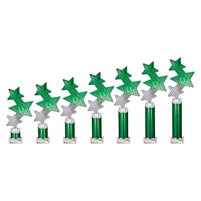 Trinity Star Multisport Tube Trophy Green Silver