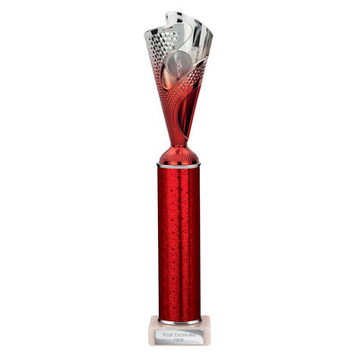 Rodeo Multisport Tube Trophy Silver Red