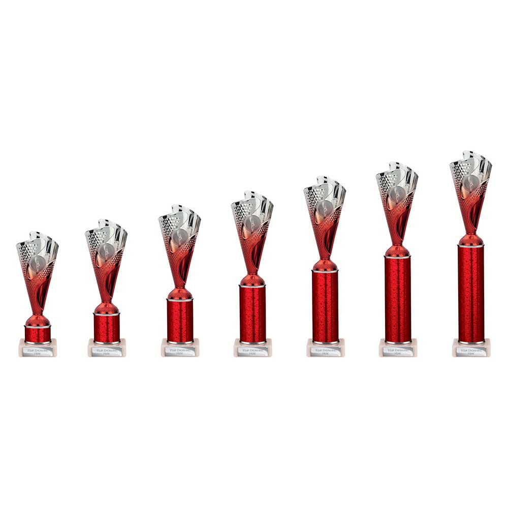 Rodeo Multisport Tube Trophy Silver Red