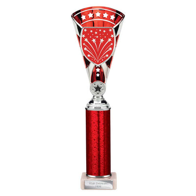 Cobra Star Multisport Tube Trophy Silver Red