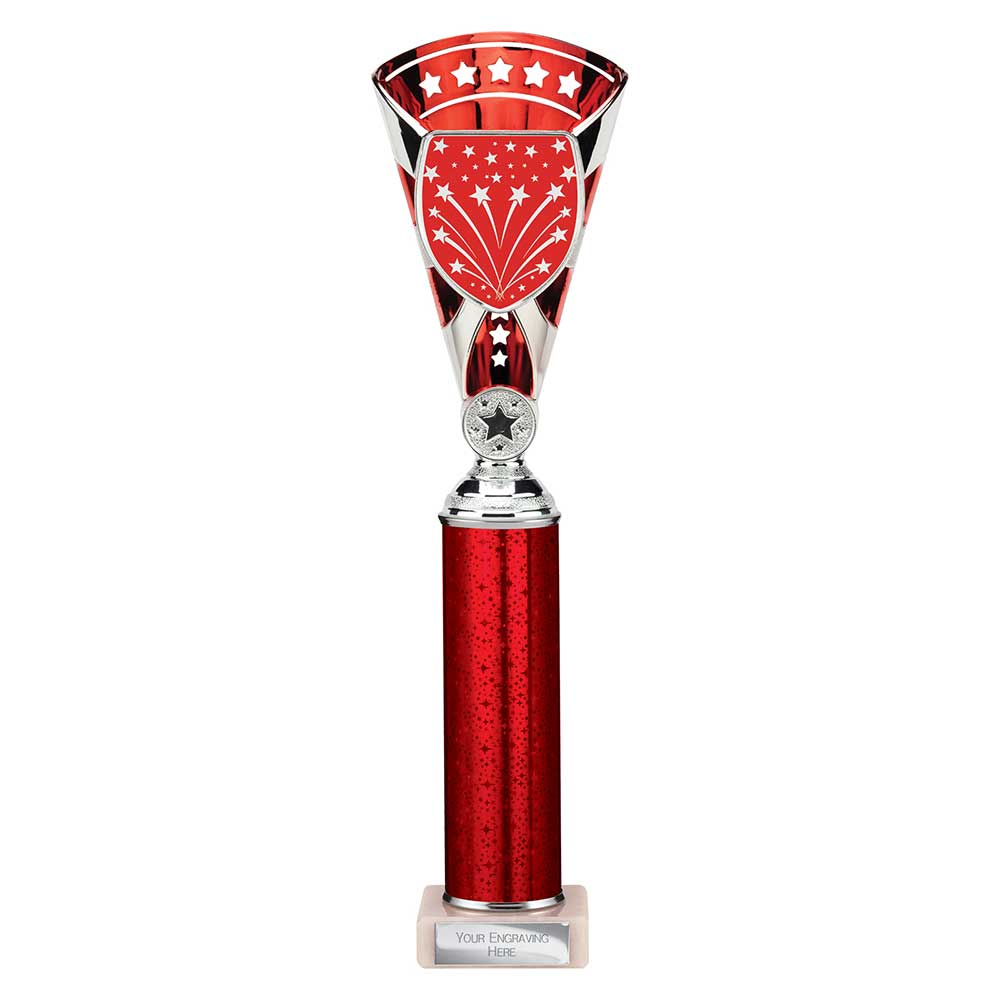 Cobra Star Multisport Tube Trophy Silver Red