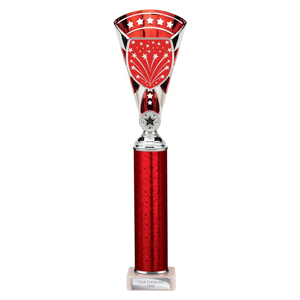 Cobra Star Multisport Tube Trophy Silver Red