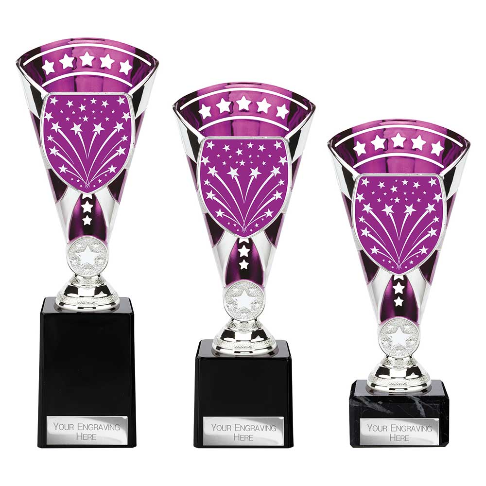 Cobra Star Multisport Trophy Cup Silver Purple