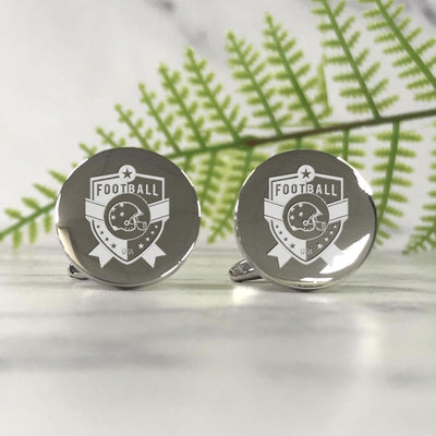 Engraved Round Coach Cufflinks - Any Club Logo