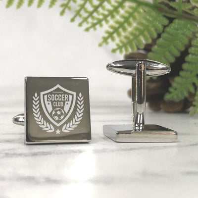 Engraved Square Coach Cufflinks - Any Club Logo