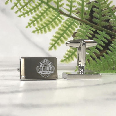 Engraved Rectangle Coach Cufflinks - Any Club Logo