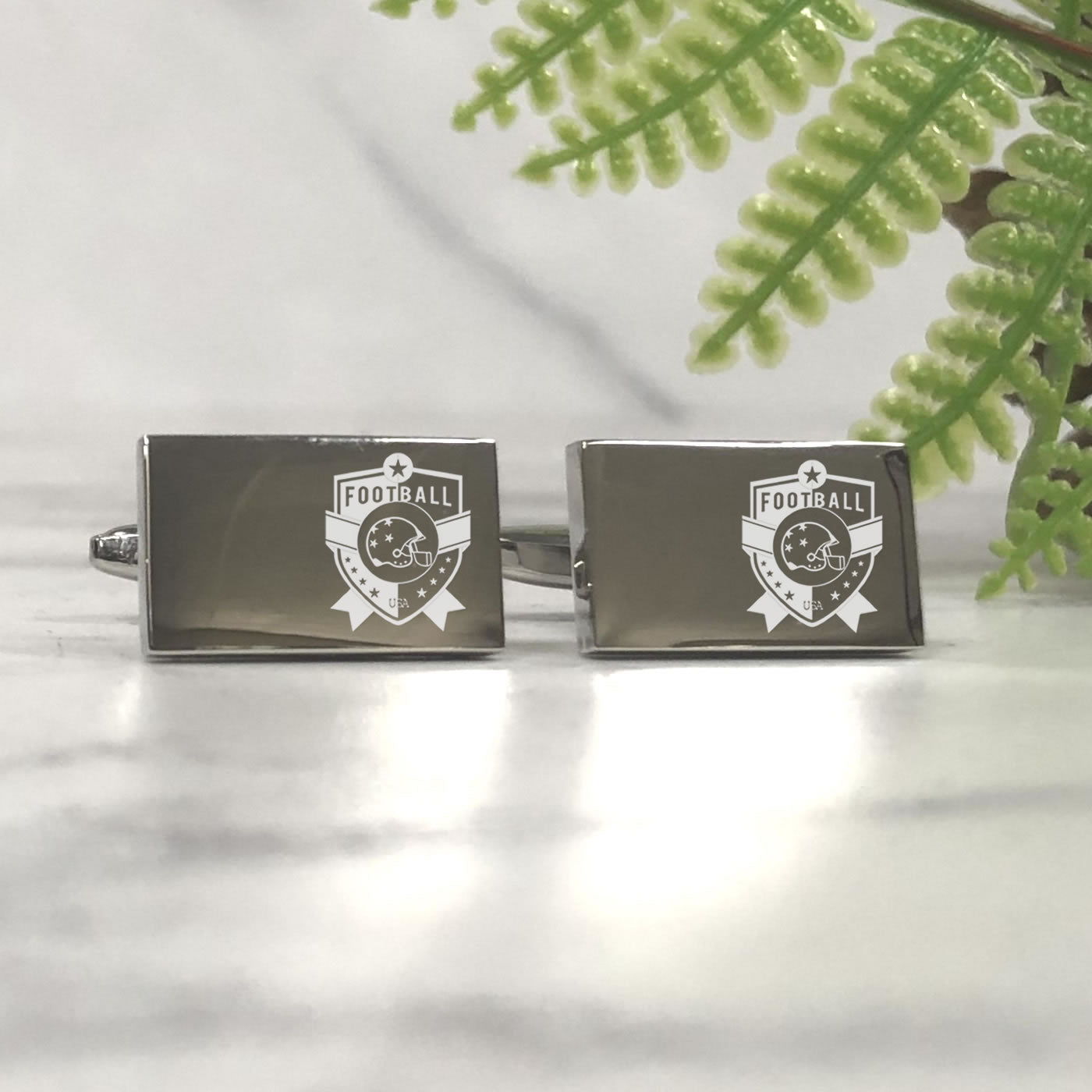 Engraved Rectangle Coach Cufflinks - Any Club Logo