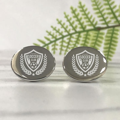 Engraved Oval Coach Cufflinks - Any Club Logo